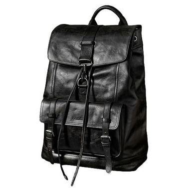 mochilas de cuero artesanales hombre negro